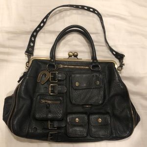 Betsey Johnson Black Leather Purse in GREAT condition!